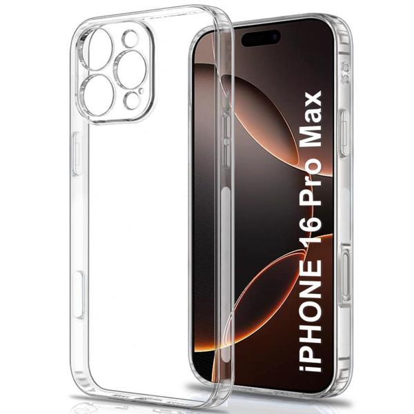 iPhone 16 Pro Max Kılıf Şeffaf Silikon Kamera Korumalı - Image 1