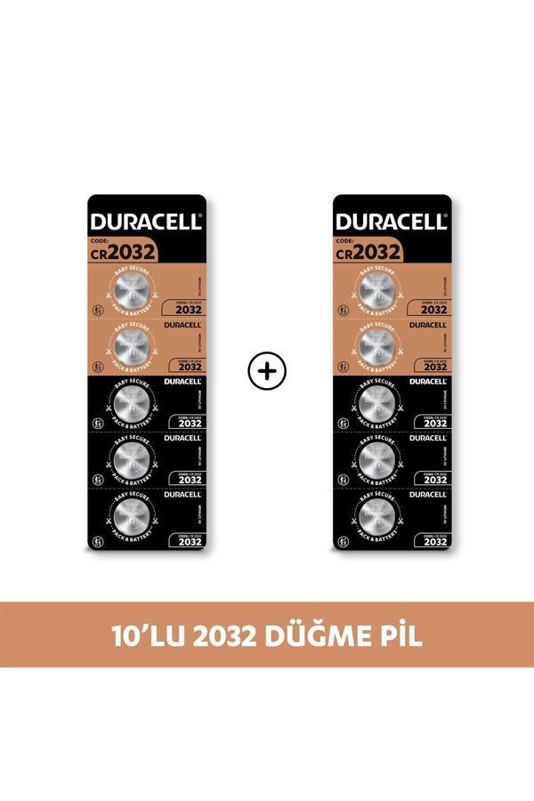 Duracell Özel 2032 Lityum Düğme Pil 3V (Cr2032), 10’Lu Paket - Image 1