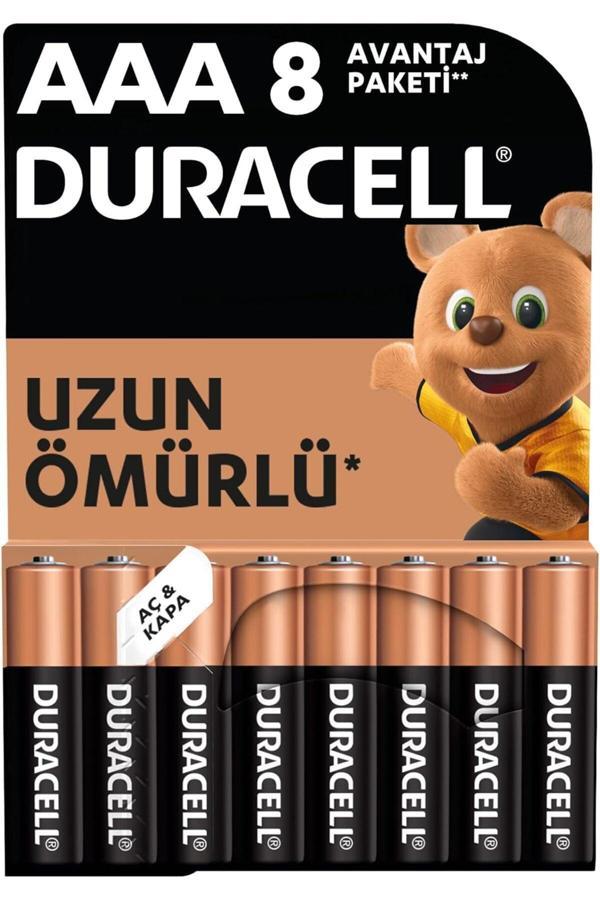 Duracell Aaa Alkalin İnce Kalem Pil (8’Li Paket) 1,5 V Lr03/Mn2400 - Image 1