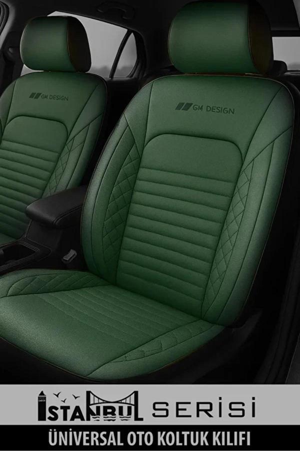 Store Fiat Bravo (182) 1.9 Td 100 S (182.Af) (100 Hp) 1996 Uyumlu Deri Design Oto Kılıfı Tam Set Yeşil - Image 1