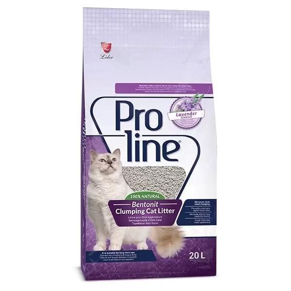 Proline Lavanta Kokulu Topaklanan Bentonit Kedi Kumu 20 Lt - Image 1