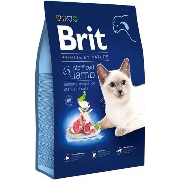 Brit Premium By Nature Sterilised Kuzu Etli Kısırlaştırılmış Yetişkin Kedi Maması 8 Kg - Image 1