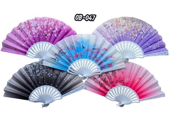 Plastik Kumaş Yelpaze 12'li Karışık Ob-047 - Image 1