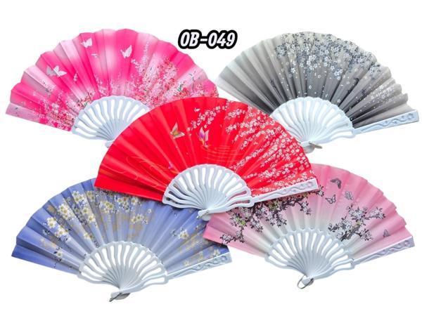 Plastik Kumaş Yelpaze 12'li Karışık Ob-049 - Image 1