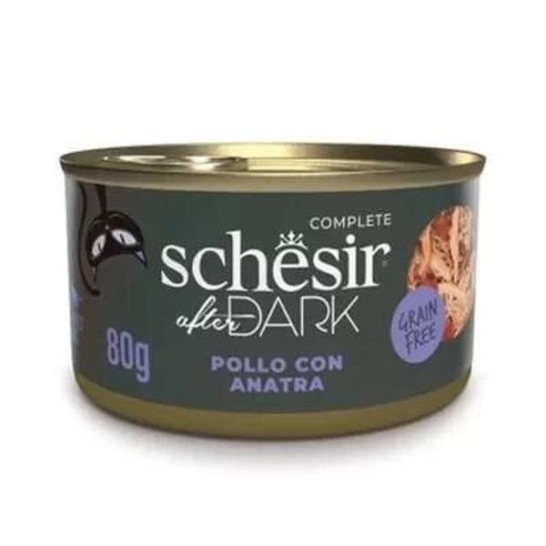 Schesir After Dark Et Suyu içinde Tavuklu ve Ördekli Yetişkin Kedi Konservesi 80 Gr - Image 1