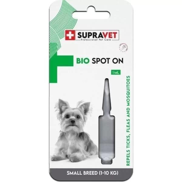 Supravet Küçük Irk Köpek Deri ve Tüy Bakım Yağı Bit Pire Kene Dış Parazit Ense Damlası 1-10 Kg - Image 1
