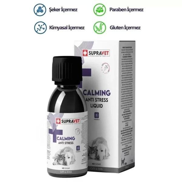 Supravet Calming Anti Stress Kedi ve Köpekler için Sıvı Sakinleştirici Damla 100 Ml - Image 1