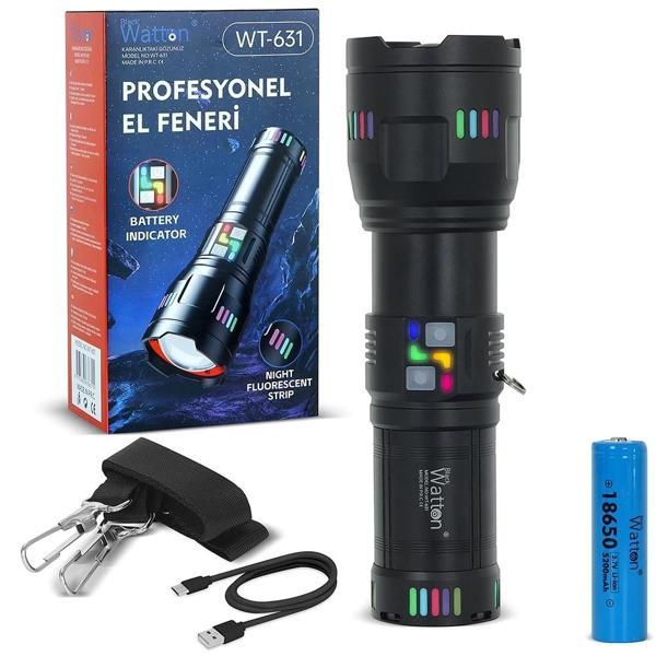 Lazer Etkili Profesyonel El Feneri  Wt-631- 30,000 Lümen - Image 1