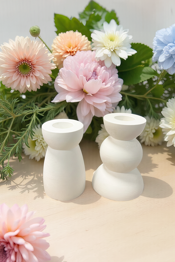 Zen 2'li Roma Şamdan Set Beyaz - Image 1