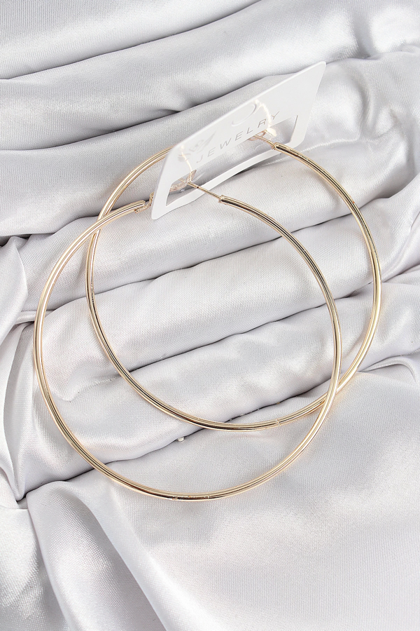 Pirinç Halka Model Gold Renk Kadın Küpe - Image 1