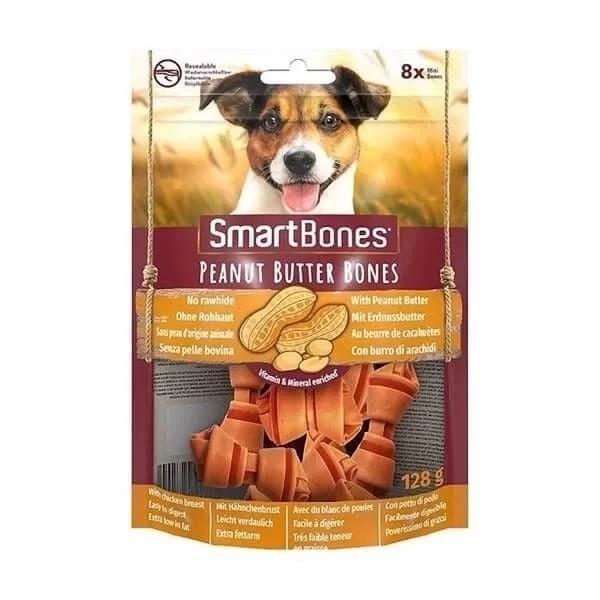 Smart Bones Tavuklu Fıstık Ezmeli Düğüm Kemik Köpek Ödül Maması S 8 Li 128 Gr - Image 1
