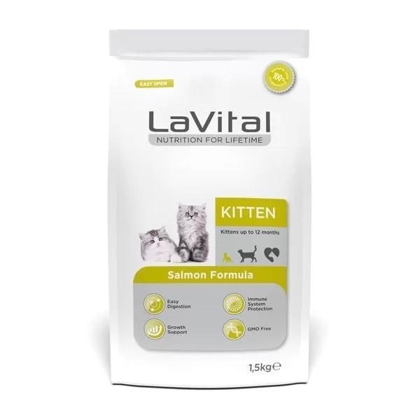 Lavital Kitten Somonlu Yavru Kedi Maması 1.5 Kg - Image 1