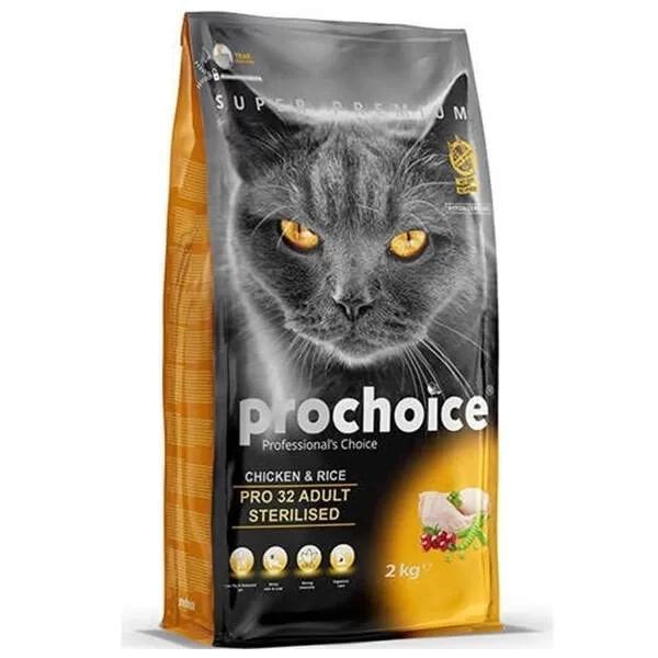 Pro Choice Pro 32 Sterilised Tavuklu Kısırlaştırılmış Kedi Maması 2 Kg - Image 1