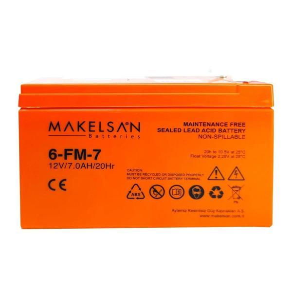 Makelsan 12v 7ah, Bakımsız, Kuru Akü. Ups İçin Uygundur. - Image 1