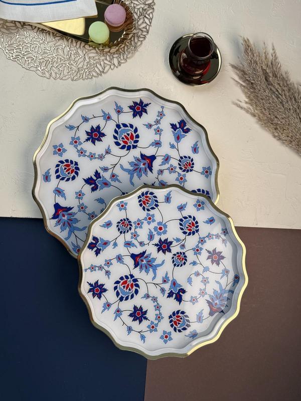 DUKA 2 Lİ DEKORATİF TEPSİ SET 427 - Image 1