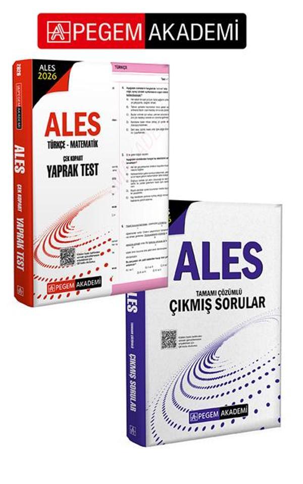 PEGEM AKADEMİ 2026 ALES Türkçe-Matematik Çek Kopart Yaprak Test + 2026 ALES Tamamı Çözümlü Çıkmış So - Pegem Akademi Yayıncılık - Image 1