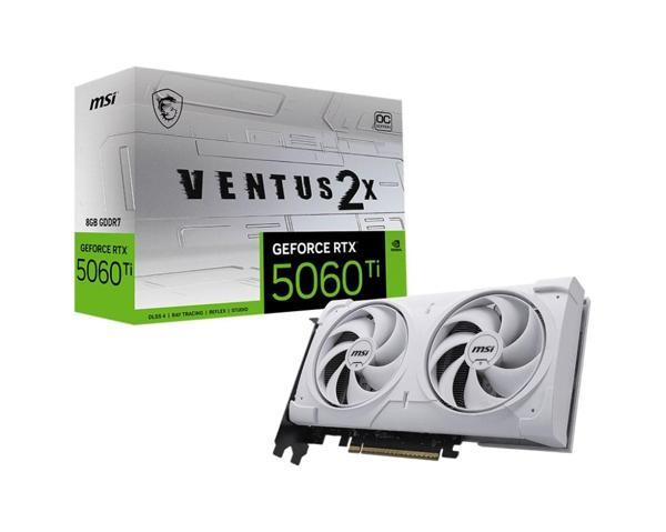 MSI GeForce RTX 5060TI 8GB VENTUS 2X OC WHITE PLUS GDDR7 128Bit DX12 Gaming (Oyuncu) Ekran Kartı - Image 1