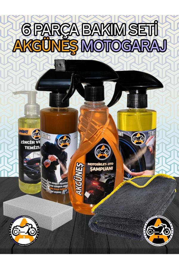 Akgüneş Moto Bakım Seti 6 Lı - Image 1