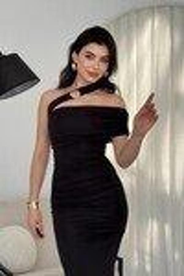 Reta Çapraz Omuz Elbise - Image 1