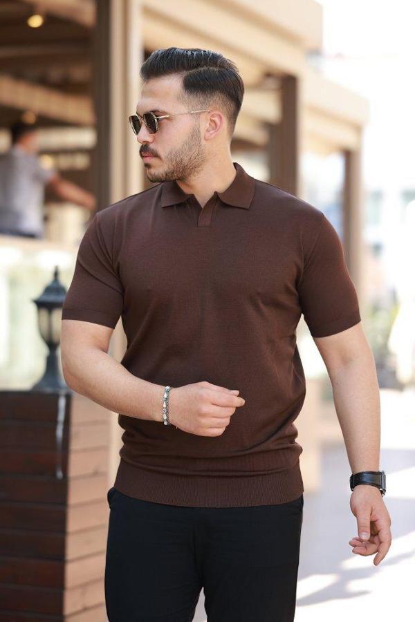 Erkek Hemşire Yaka Kısa Kollu Tişört - Image 1