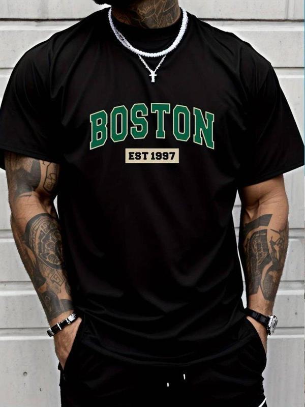 Erkek Boston Baskılı Süprem T-shirt - Image 1