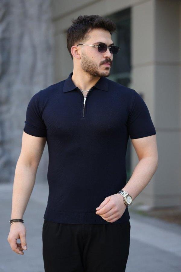 Erkek Viskon Kumaş Polo Yaka Tişört - Image 1
