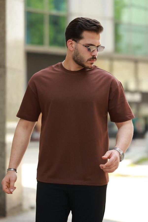 Erkek Kısa Kollu Basic Oversize Tshirt - Image 1