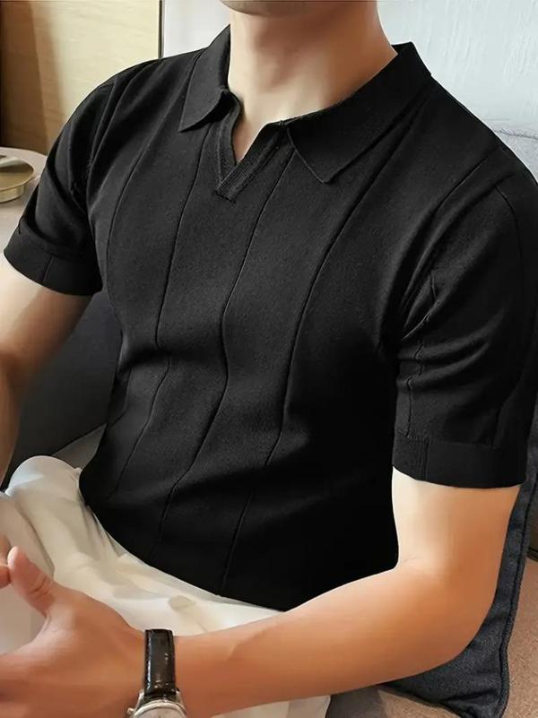 Erkek Kısa Kollu Polo Yakalı Triko Tshirt - Image 1