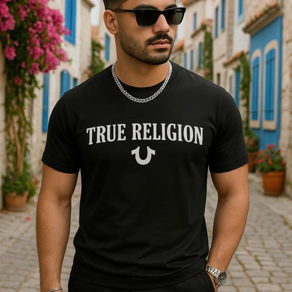 Erkek True Religion Baskılı Süprem T-shirt - Image 1