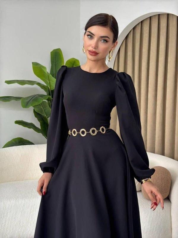 Sali Balon Kol Elbise - Image 1