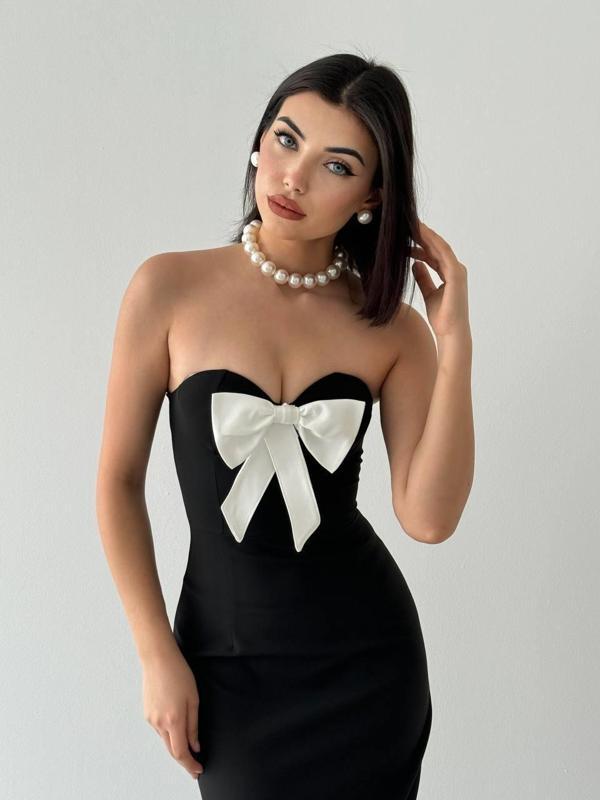 Harvoy Straplez Elbise - Image 1