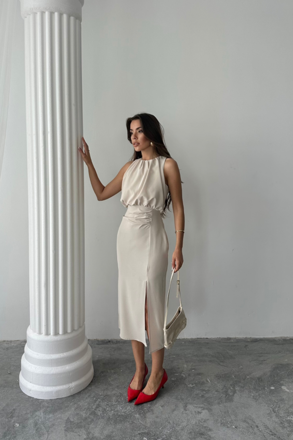 ELBİSE - Bej - Image 1