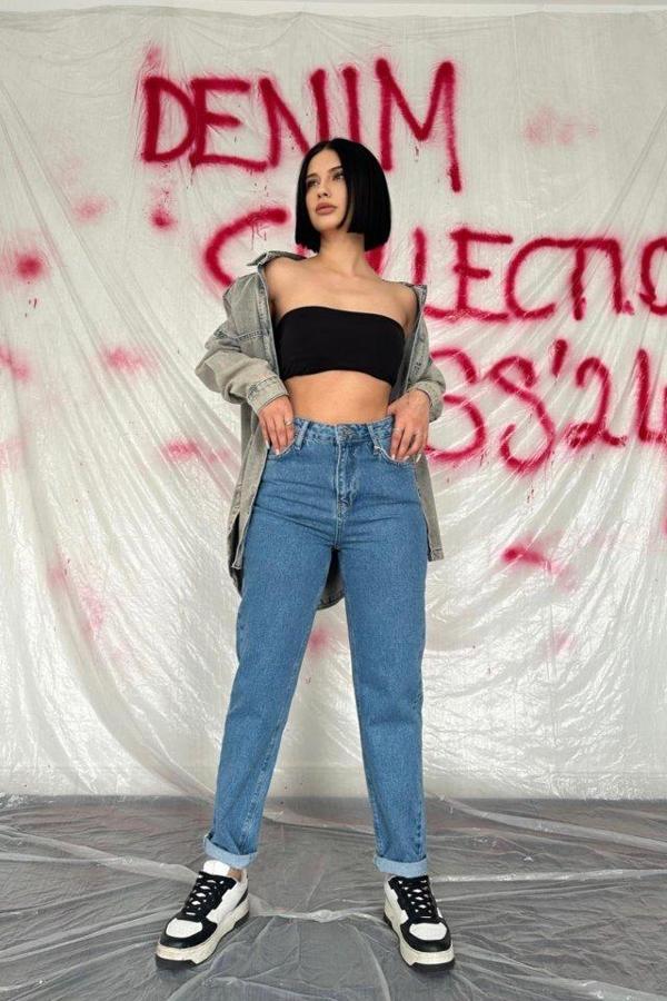 Mavi Boru Paça Jeans Pantolon - Image 1