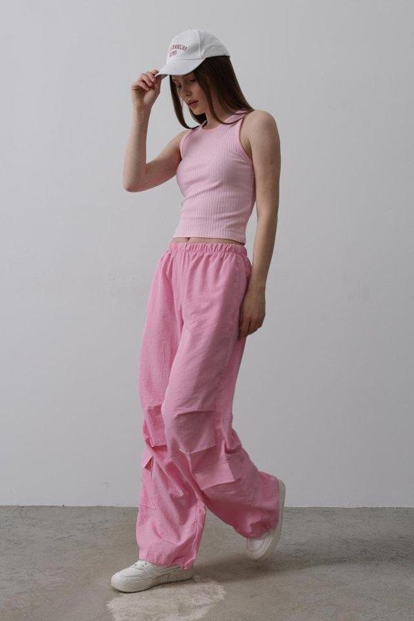 Paraşüt Cargo Pantolon - Pembe - Image 1