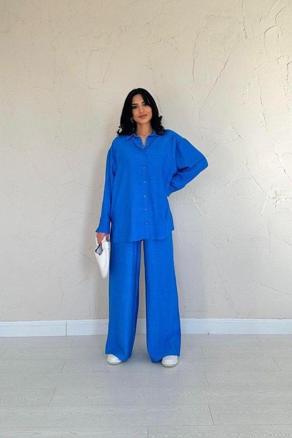 Saks Alice Gömlek Ve Bol Kesim Pantolon Takım - Image 1