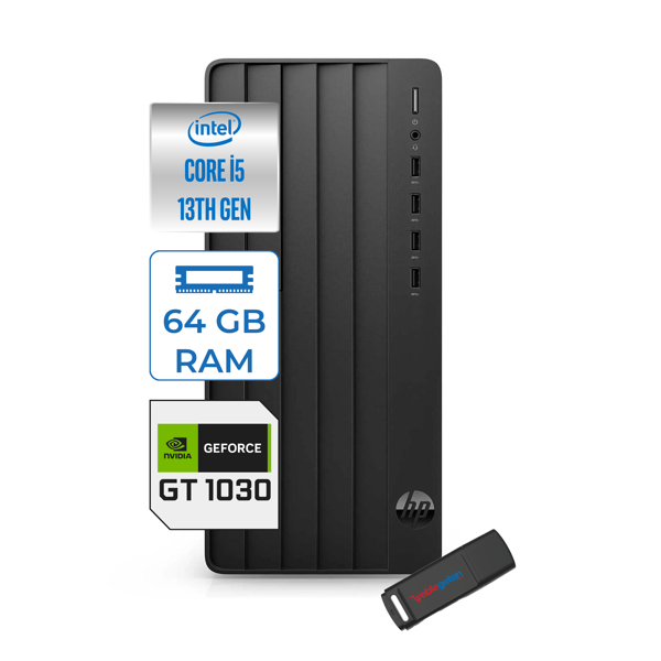 Hp 290 Pro G9 Intel I5-13400 64GB 4tb SSD 4GBGT1030 Windows 11 Pro Masaüstü Bilgisayar GT1B6JD6ESP25+ZETTAUSBBELLEK - Image 1