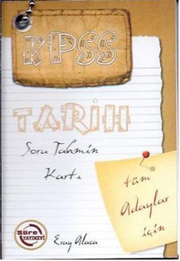 KPSS Tarih Soru Tahmin Kartı - Süre Yayınevi - Image 1