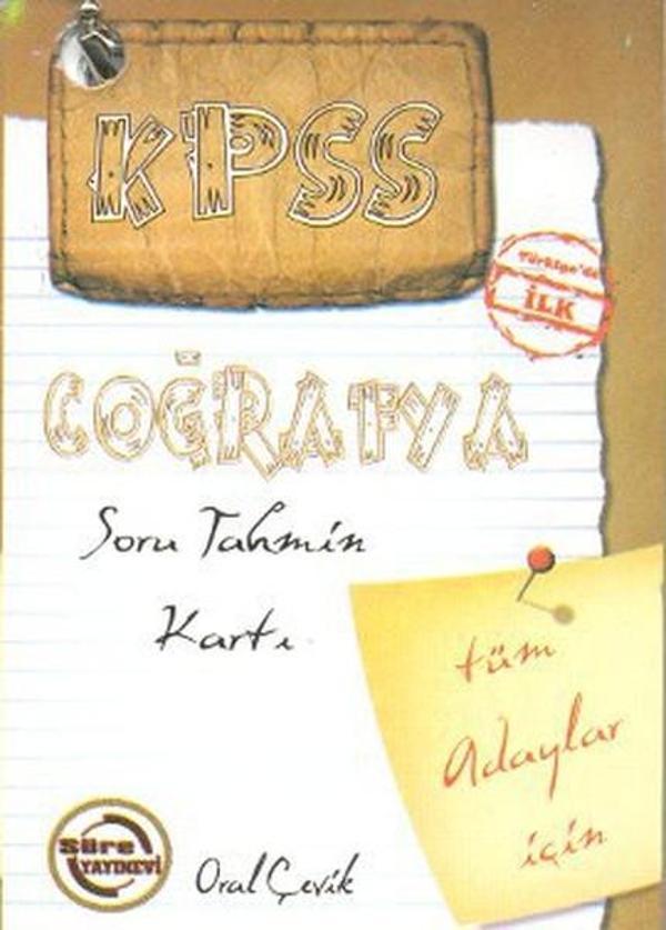 KPSS Coğrafya Soru Tahmin Kartı - Süre Yayınevi - Image 1