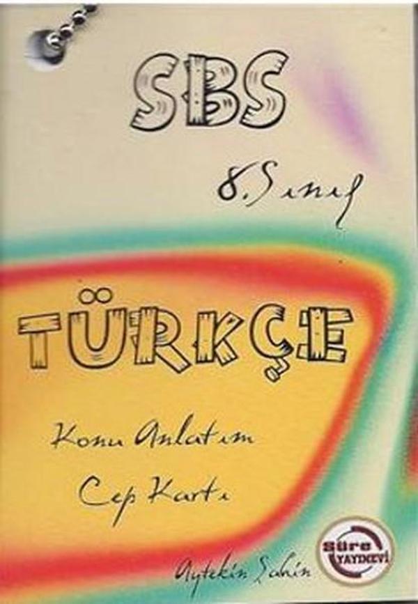 SBS 8. Sınıf Türkçe Konu Anlatım Cep Kartı - Süre Yayınevi - Image 1