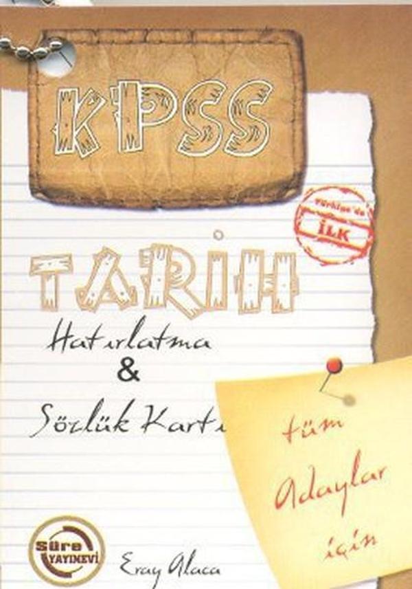 KPSS Tarih Hatırlatma-Sözlük Cep Kartı - Süre Yayınevi - Image 1