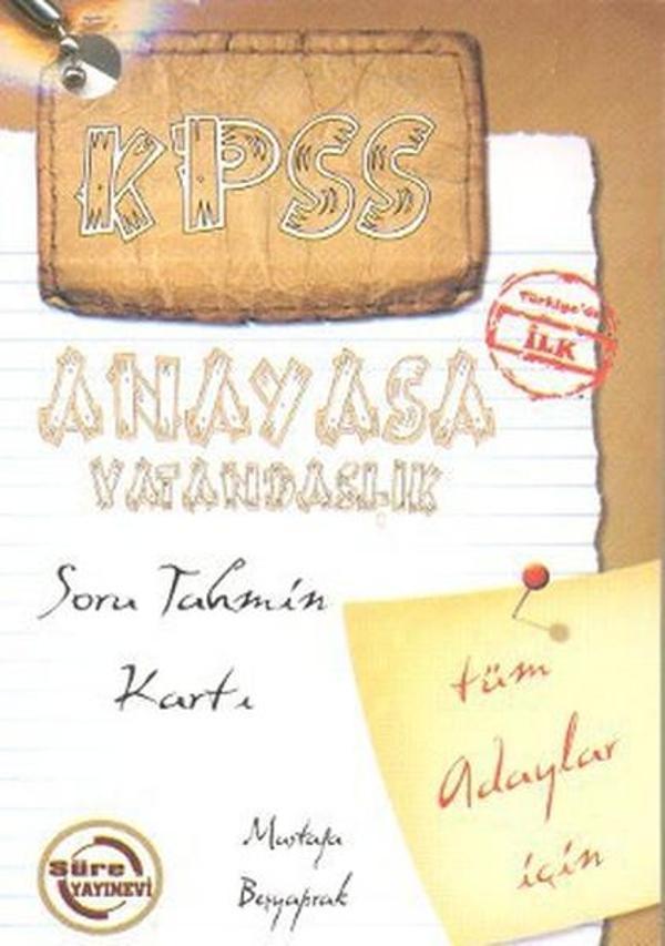 KPSS Anayasa Vatandaşlık Soru Tahmin Kartı - Süre Yayınevi - Image 1