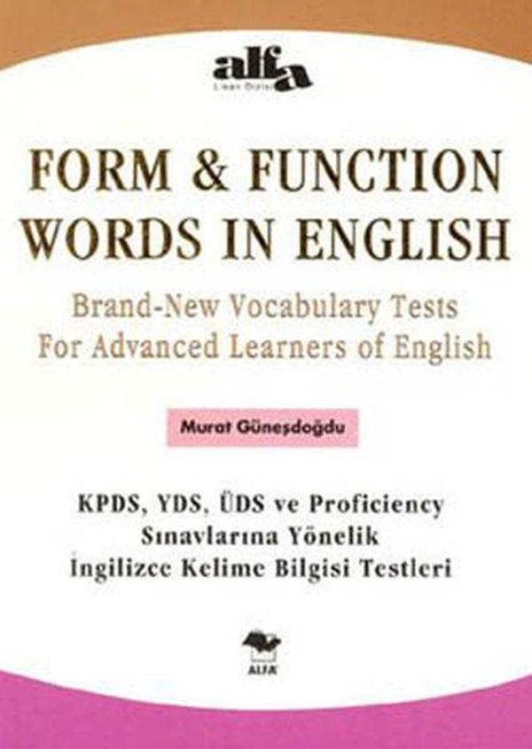 Form & Function Words In English - Alfa Yayıncılık - Image 1