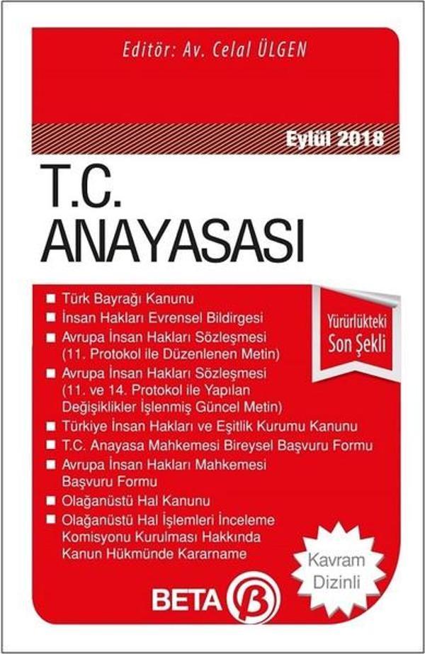 T.C. Anayasası-2018 Eylül - Beta Yayınları - Image 1