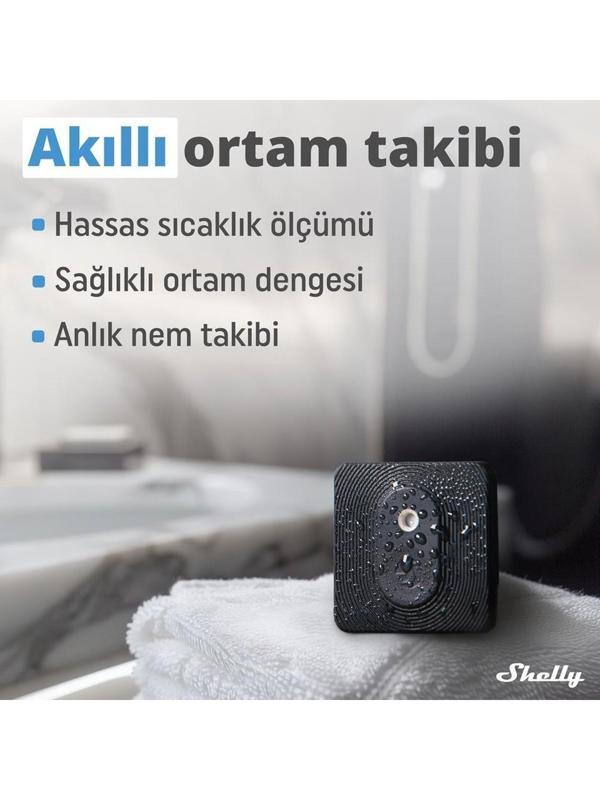 Shelly BLU H&T Siyah Bluetooth Sıcaklık ve Nem Sensörü - Image 1