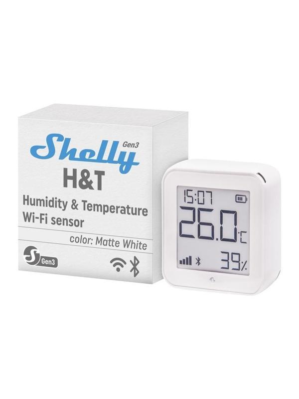 Shelly H&T Gen3 WiFi Sıcaklık ve Nem Sensörü (Beyaz) - Image 1