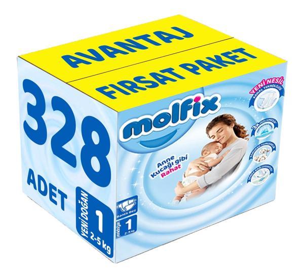 Molfix Bebek Bezi Beden:1 (2-5Kg) Yeni Doğan 328 Adet Avantaj Fırsat Pk - Image 1