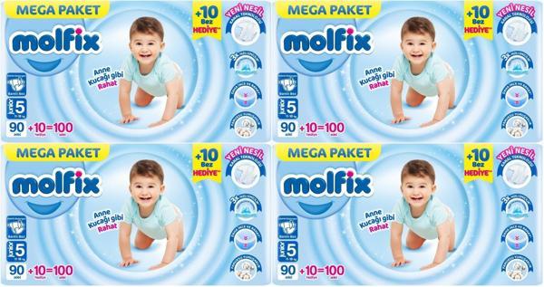 Molfix Bebek Bezi Beden:5 (11-18KG) Junior 400 Adet Mega Avantaj Fırsat Pk - Image 1