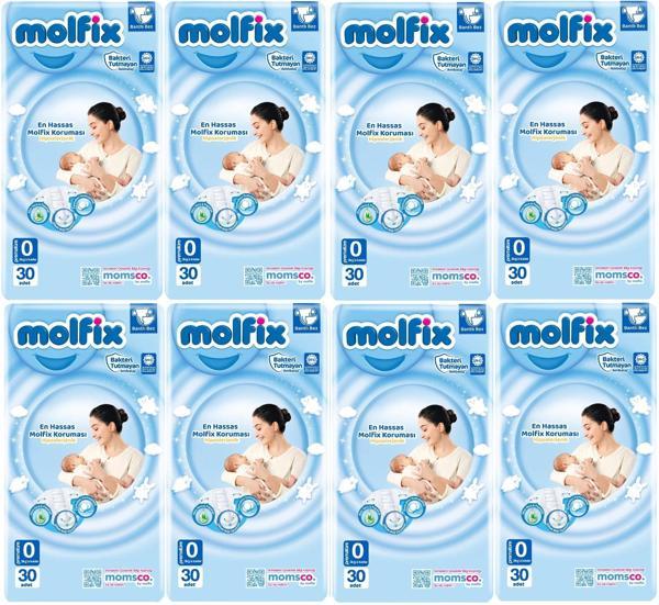 Molfix Bebek Bezi Ekonomik Beden:0 (0-3KG) Prematüre 240 Adet - Image 1