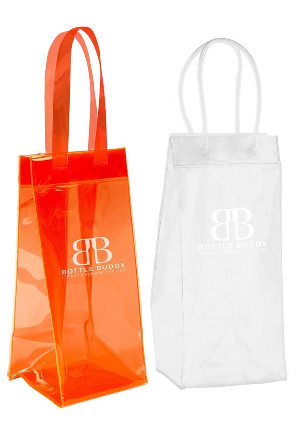 Bottle Buddy Ice Bag - Şişe Soğutucu 2'Li Buz Çantası - Turuncu / Şeffaf - Image 1