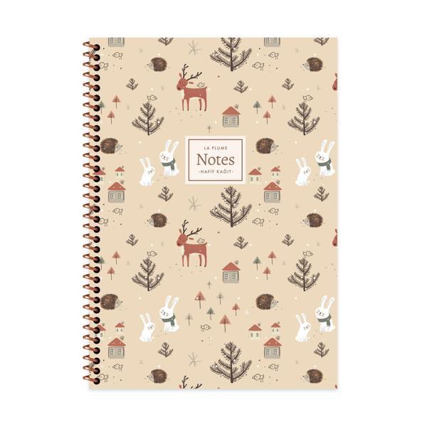 Keskin A4 Kareli PP Kapak La Plume Forest Defter - Tavşan - Image 1